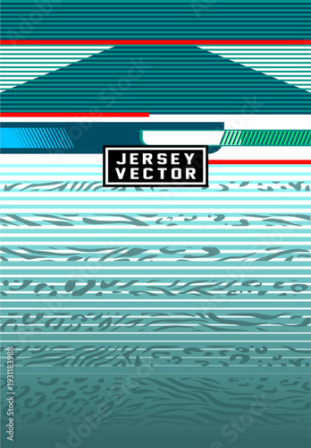 MODERN TURQUOISE STRIPED SPOR...