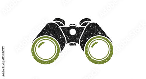 Binoculars graphic icon, vintage style, looking for something
