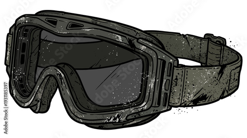 Tactical Goggles with Camouflage Strap
