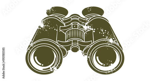 Vintage Binoculars Illustration