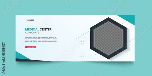 Modern marketing cover banner healthcare web banner design template. Healthcare and medical Corporate banner design. Modern banner template and stand design, advertisement, flyer design, display