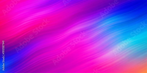 An abstract colorful design features a vibrant pink and purple gradient backdrop with flowing wavy lines and a bright rainbow energy pattern for a digital art wallpaper