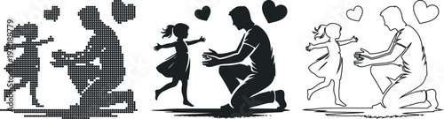 vector illustration of a silhouette of a giraffe