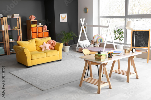 Interior of stylish childre...