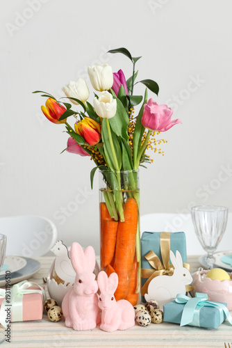 Bouquet of carrots and flow...