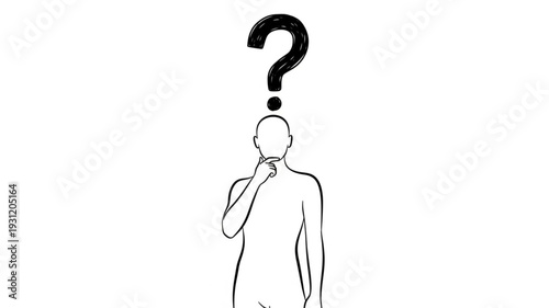 Silhouette of a person with a question mark above their head.