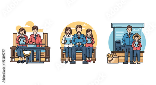 Professional business people working together in modern office