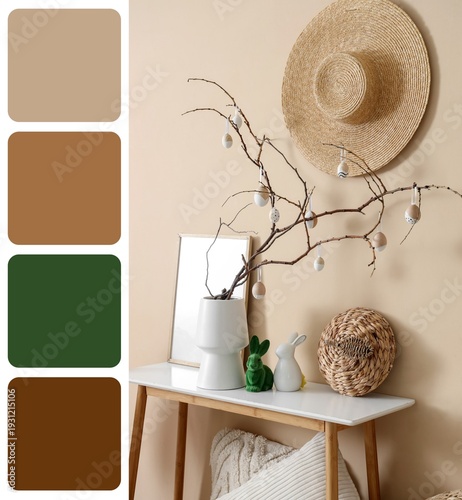 Vase with tree branches and...