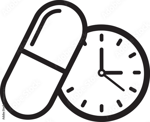 Medication timing illustration