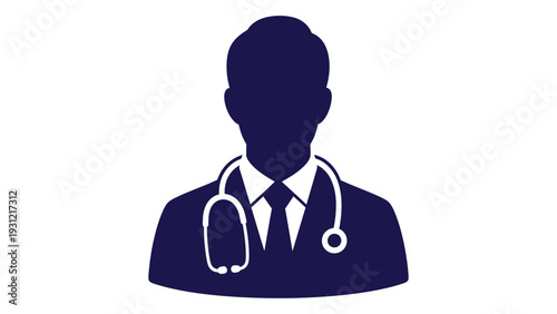 A doctor or medical professional icon isolated on white background, Vector