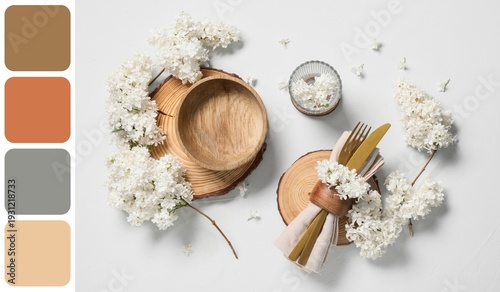 Beautiful table setting wit...