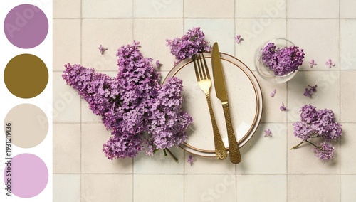 Beautiful table setting wit...
