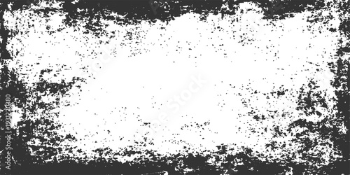 Distressed Grunge Frame: A worn, textured frame with a grunge effect. Its rough edges and faded appearance create a vintage feel and add depth to any design.