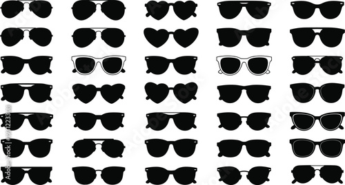 Black chair icons and seating furniture silhouette vector set featuring armchairs bar stools dining chairs and modern lounge seats isolated on white for interior design