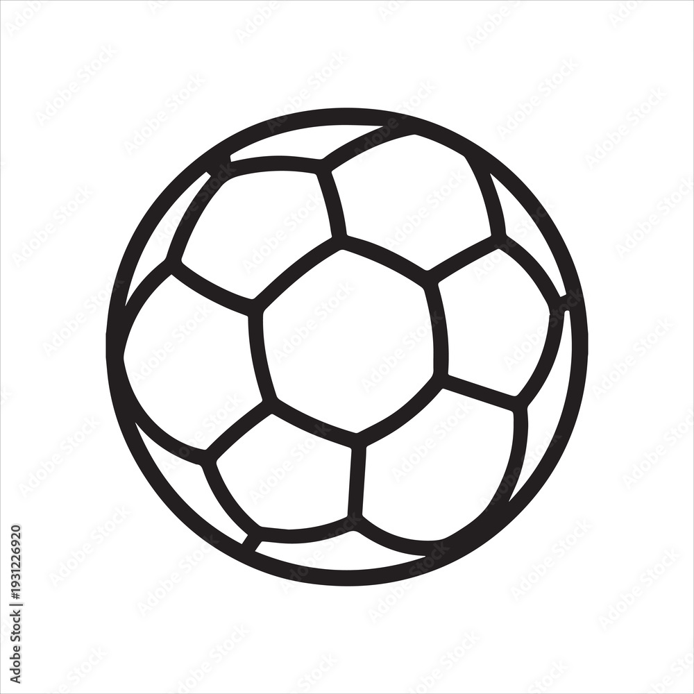 Fototapeta premium Handball outline icon vector