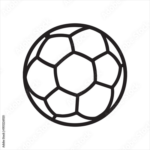Handball outline icon vector