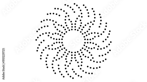 Radiant Circular Pattern of Dotted Waves and Abstract Organic Forms