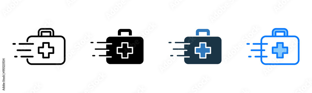 Obraz premium First Aid icon multiple style 