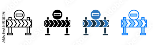 Roadblock icon multiple style 