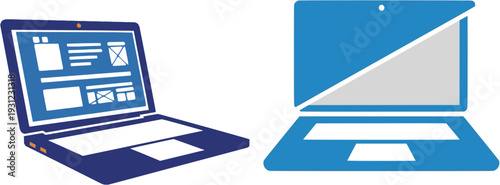 Flat Icon Laptop set