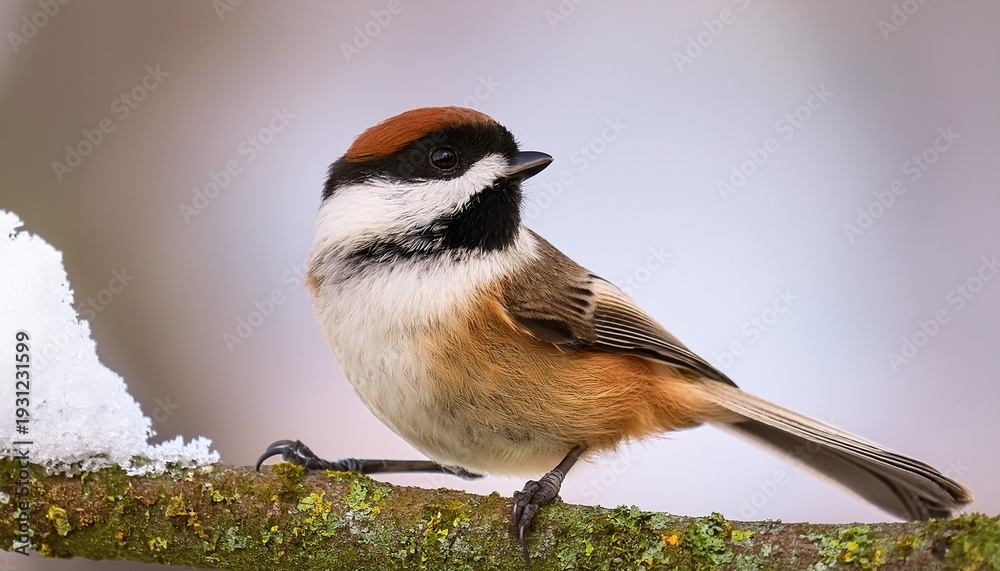 Obraz premium Chestnut Backed Chickadee Bird