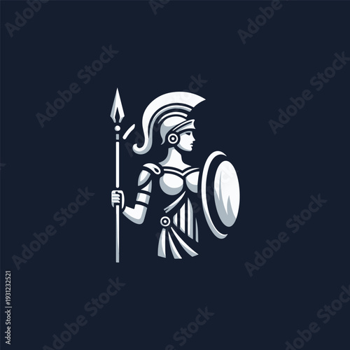 Athena Goddess of War Logo