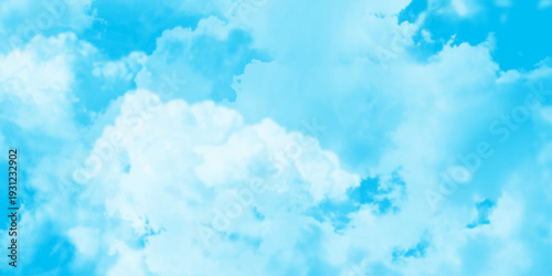 Soft cloud in the sky background.abstract blue sky watercolor vintage water color, watercolor painting of a bright blue sky above a landscape of soft, breathtaking panorama of a bright blue sky .