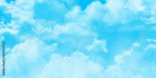 Blue and white clouds  sky background, beautiful blue cloudsfor Panorama of sky,  with heavy clouds converging and a violent storm before, White curly clouds in the blue sky in sunny weather.