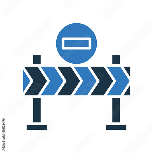 Roadblock mixed color icon