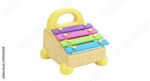 Wooden Toy Xylophone with Colorful Bars