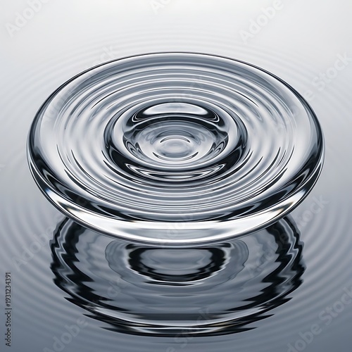Water ripple effect in clear liquid.