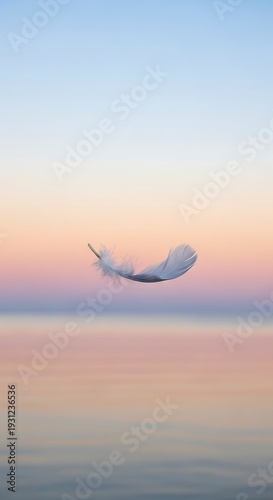 Seagull flying over calm ocean water.
