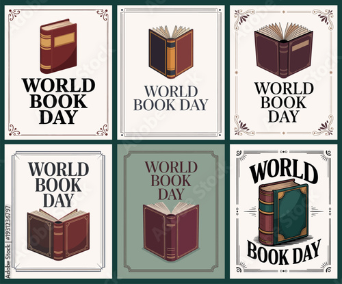 World Book Day with Vintage Book Illustrations Collection