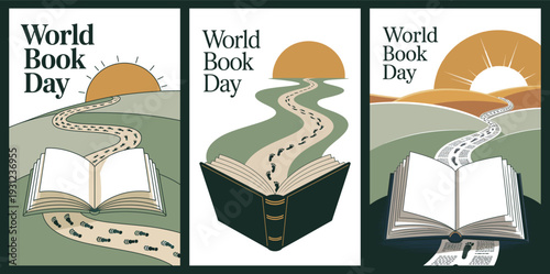 orld Book Day with Journey and Adventure Themed Open Books