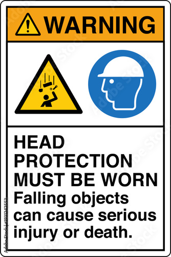 Safety Sign Warning HEAD PROT...