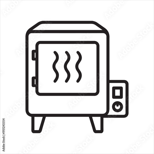 Pottery kiln outline icon vector
