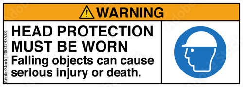 Safety Sign Warning HEAD PROT...