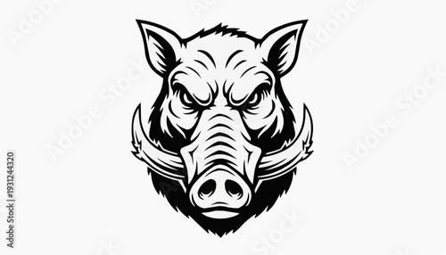 Wild Boar Head – Fierce Animal Mascot Illustration