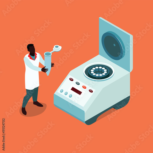Scientist Using PCR Thermal Cycler
