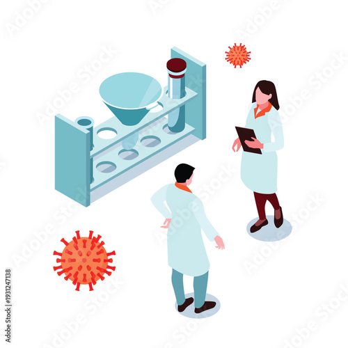 Scientists Testing Viruses In Laboratory