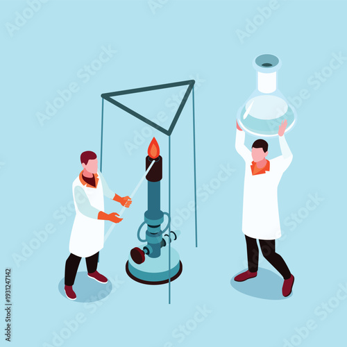 Chemistry Experiment With Volumetric Flask