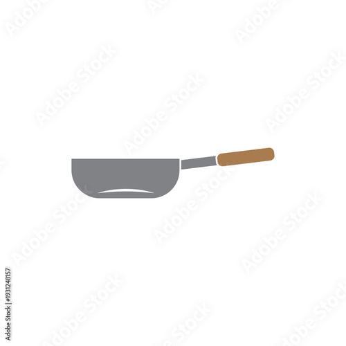 Wooden cutting board icon isolated on white background. Flat kitchen chopping board illustration for cooking and food design.