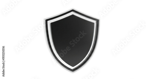 Free Download 3D Black Shield Emblem on White Background - GFXLoad