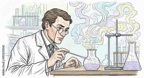 Scientist Conducting Laboratory Research Experiment.