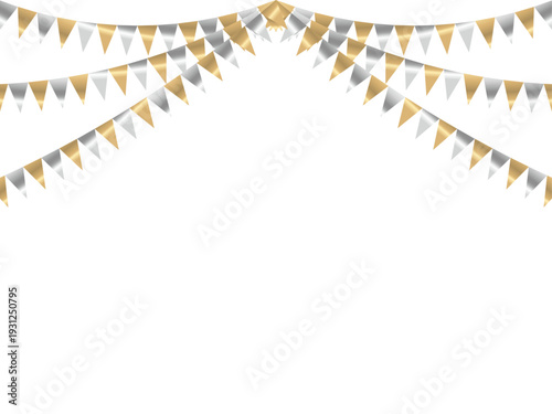 ガーランド三角、曲線、金6白F1