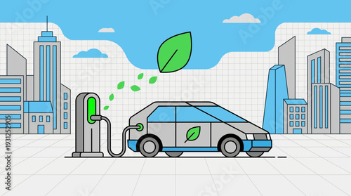 Electric Vehicle Charging Station in Urban Environment