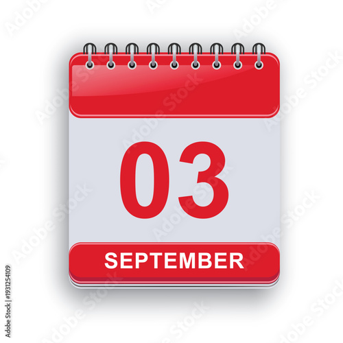 September 03 Daily Calendar Template Modern Simple Planner Style