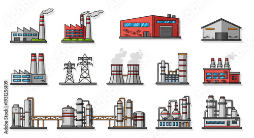 Industrial Factory Buildings and Equipment.