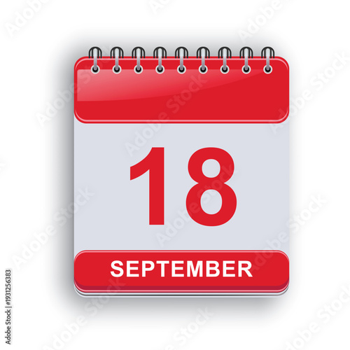 September 18 Daily Calendar Template Clean Modern Planner Layout