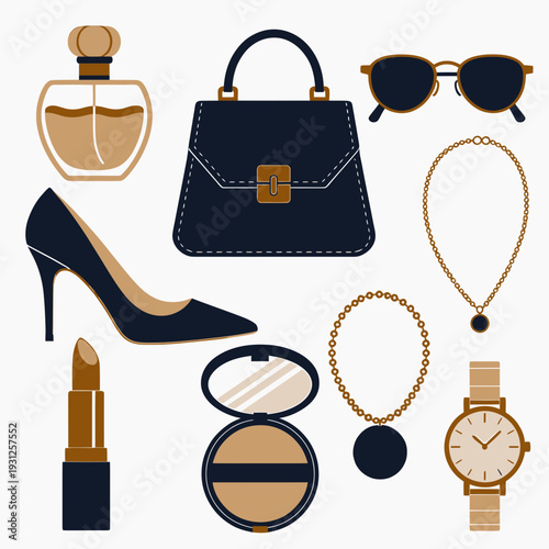 Fashion Accessories Collage vector illustration